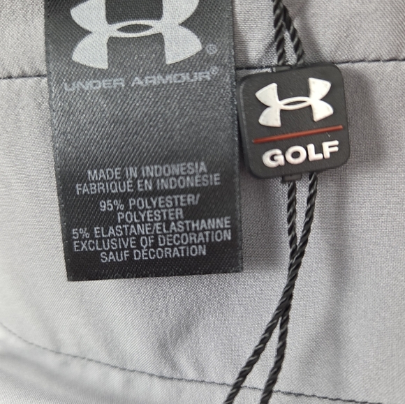 NWT Under Armour Men's Loose Fit Heat Gear Plaid Flat Front Golf Shorts Size 34 - Picture 10 of 11